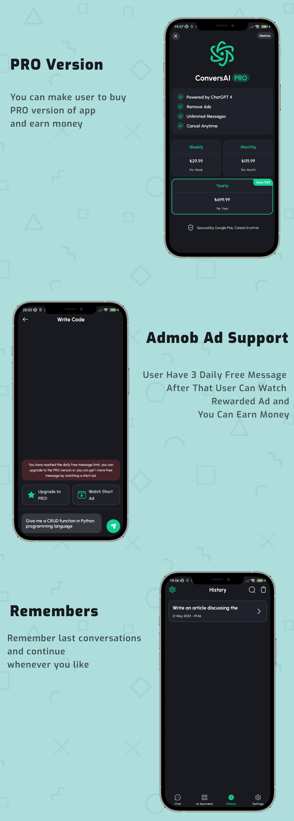 ConversAI AI Native Android Chat App With ChatGPT